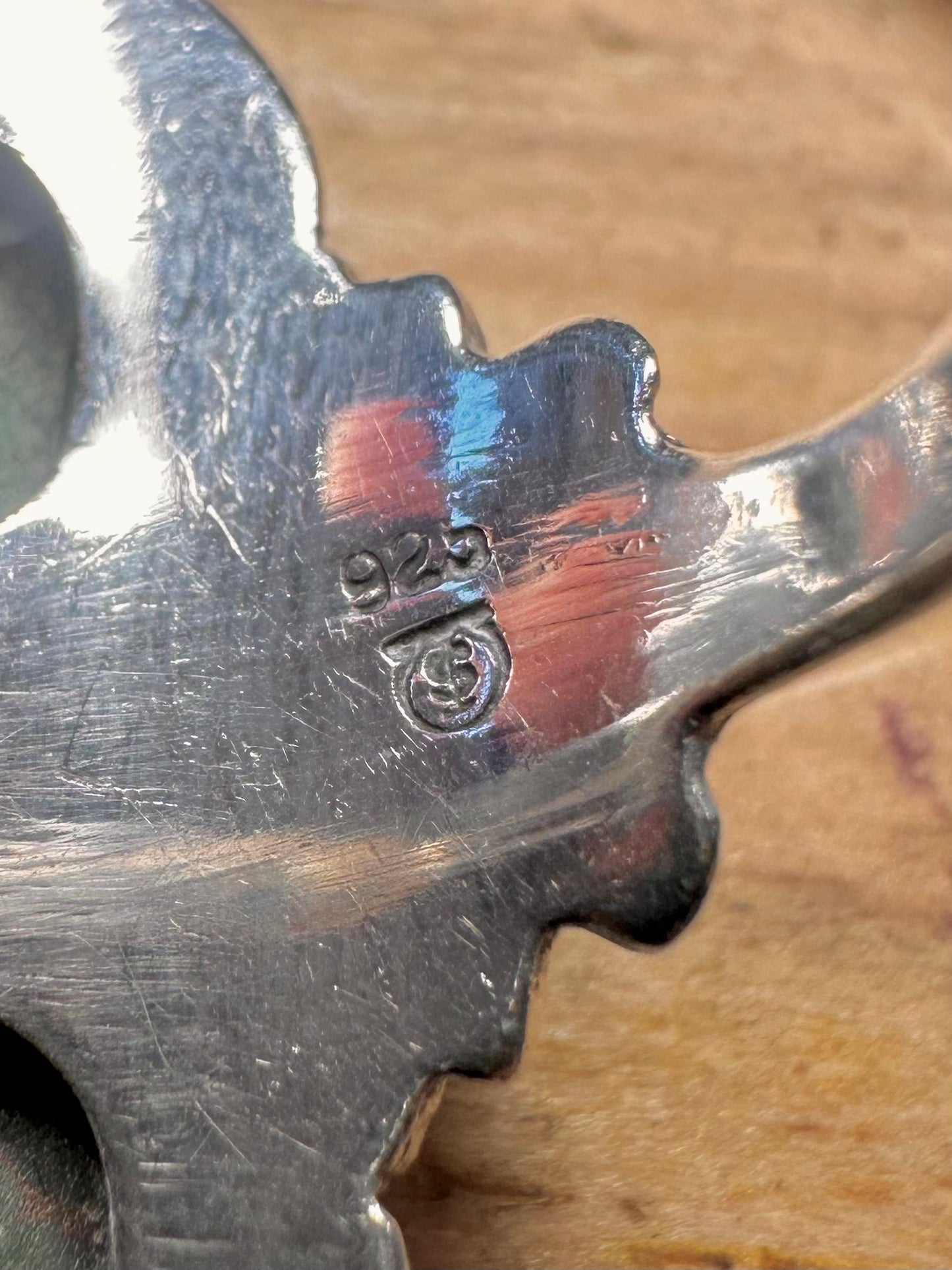 Vintage Navajo Green Turquoise 925 Sterling Silver Size T Ring