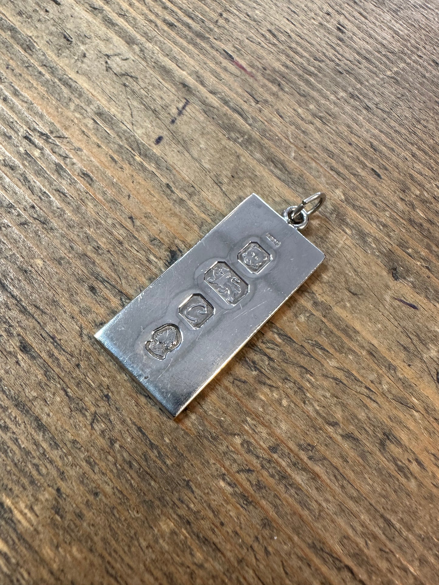 Vintage 1977 Ingot 925 Silver Pendant