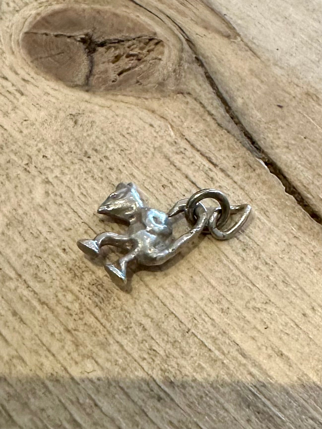 Vintage Demon 925 Silver Charm Pendant