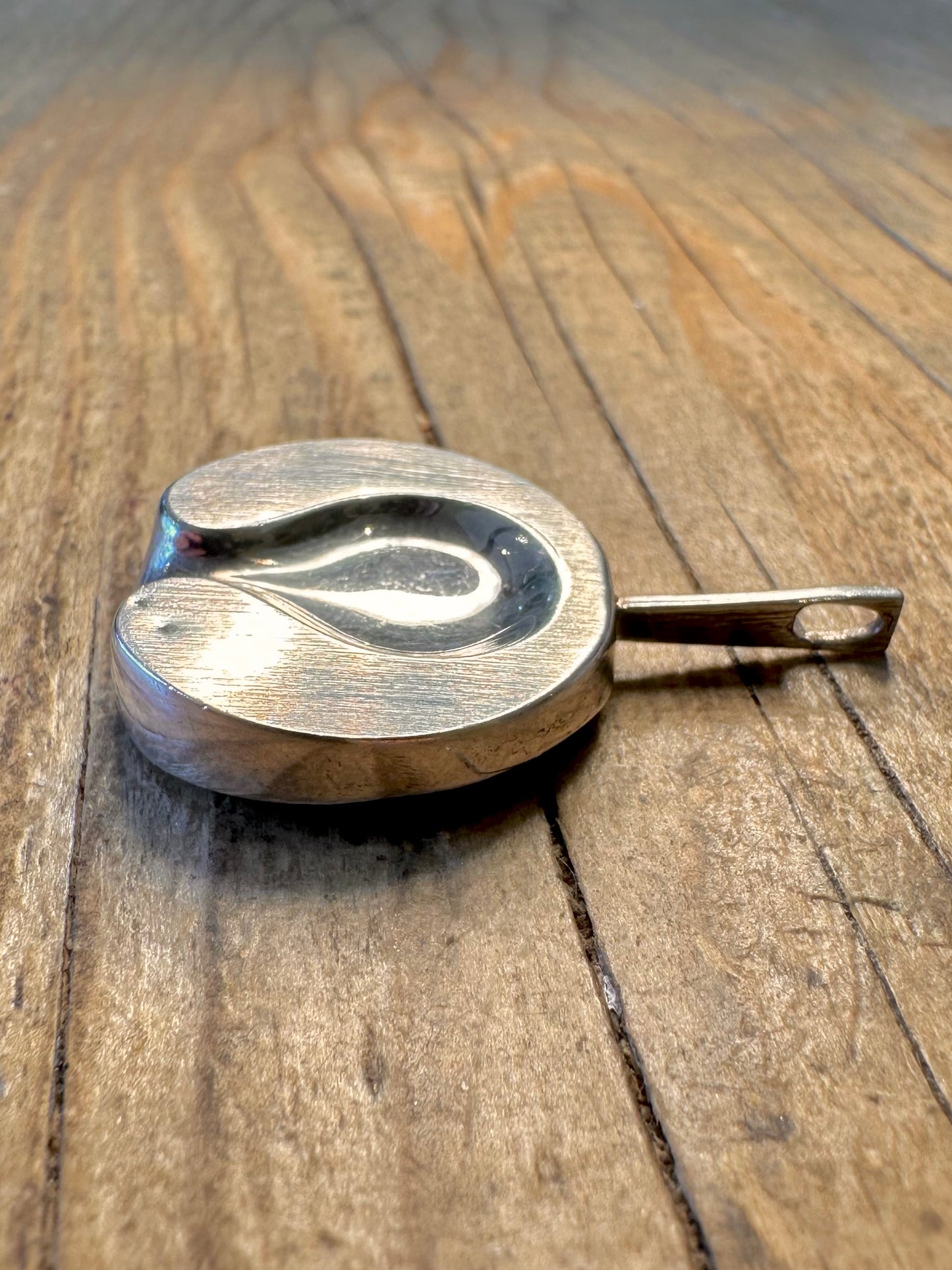 Abstract Modernist Shape 925 Sterling Silver Pendant