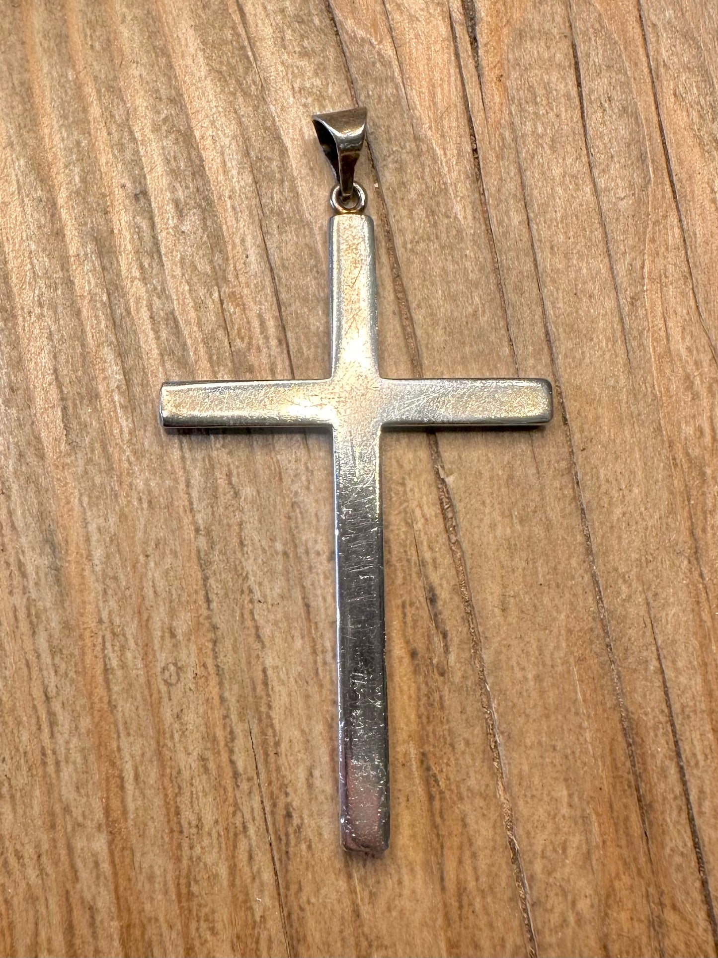 Vintage Solid Cross 925 Sterling Silver Pendant