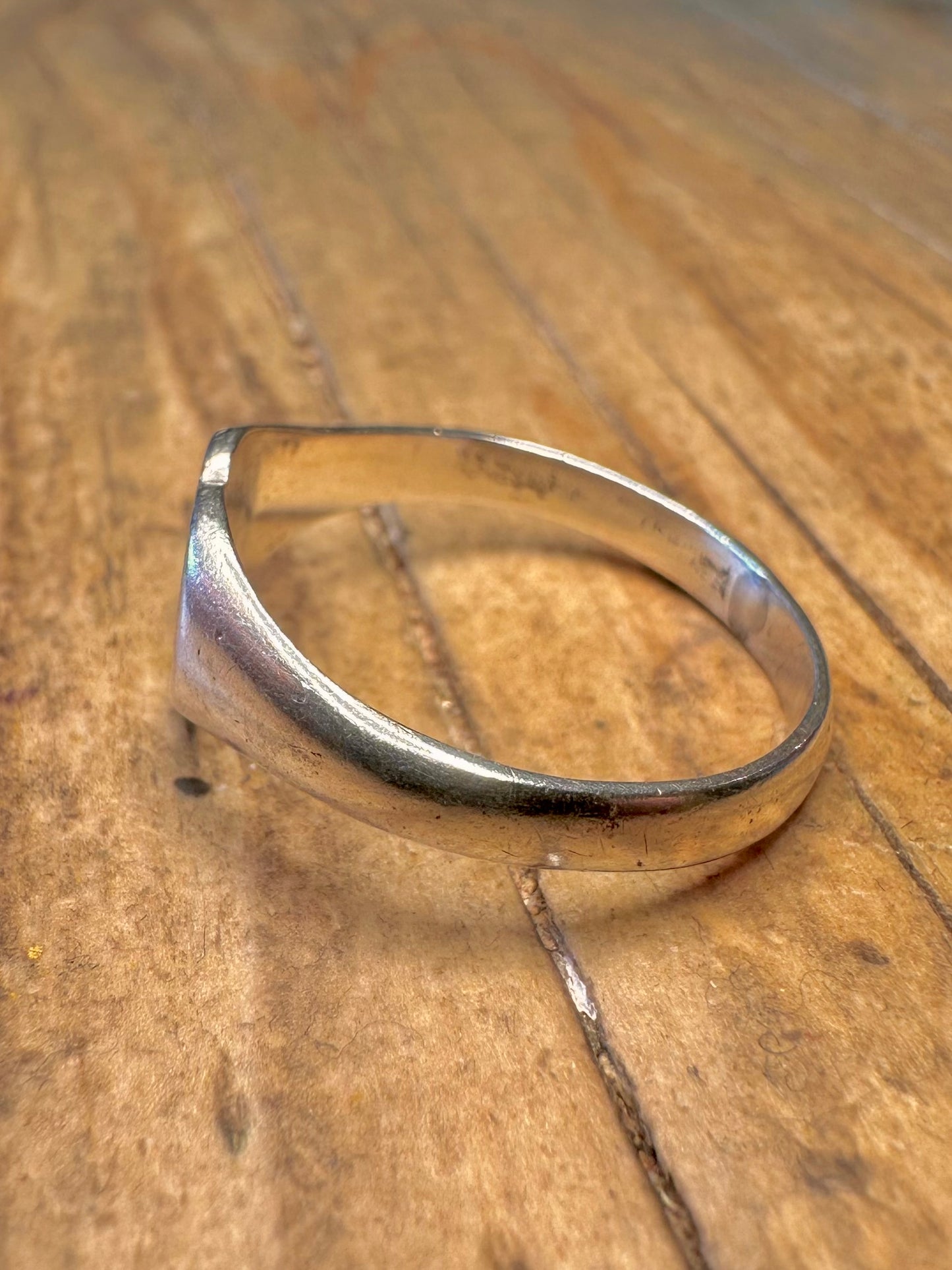 Herz 1977 Siegelring 925 Sterling Silber Größe Q