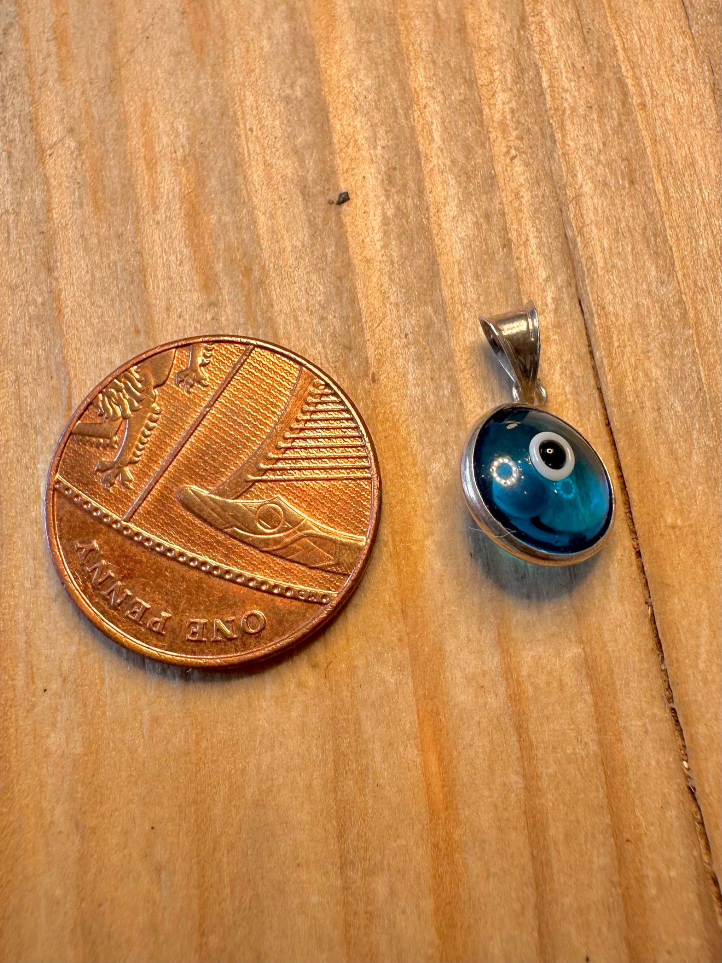 Vintage Evil Eye 925 Silver Pendant