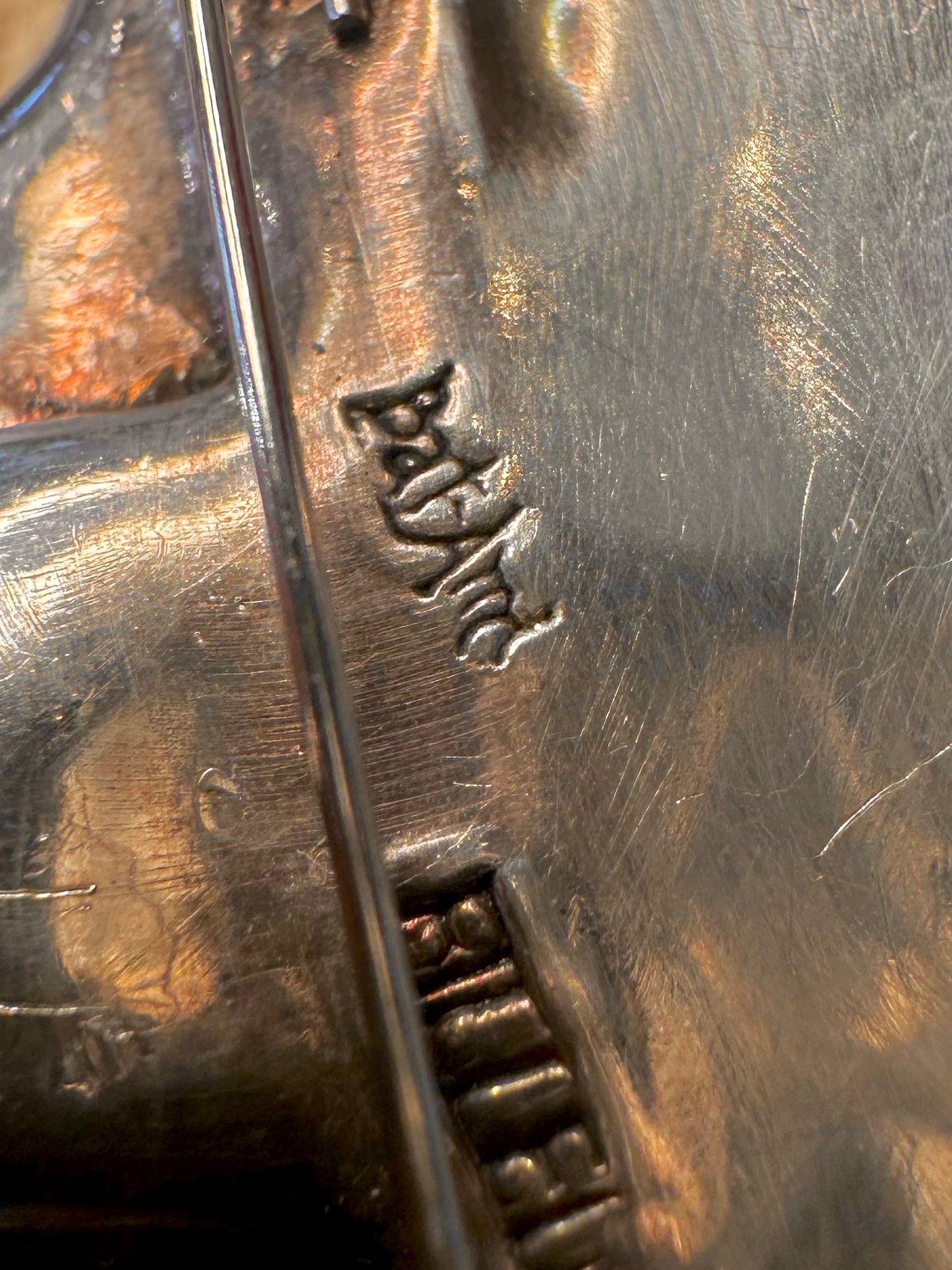 Abstract Large Chunky Star Maker Bat Art 925 Sterling Silver Brooch Pendant