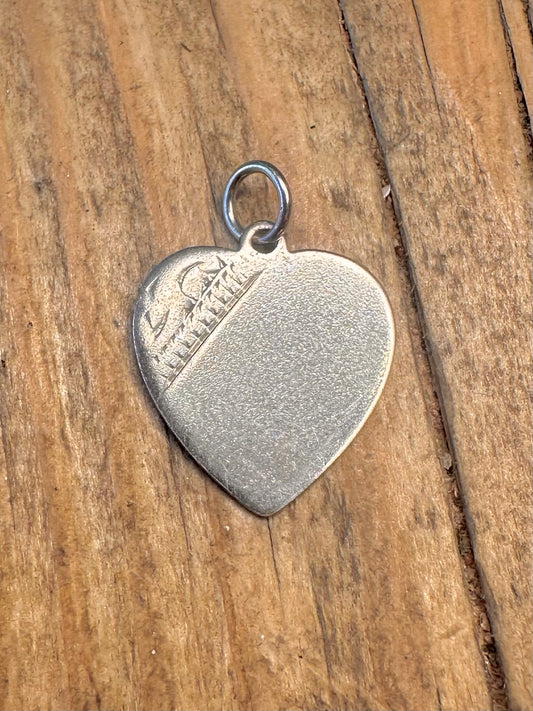 Heart Engraved 925 Sterling Silver Pendant