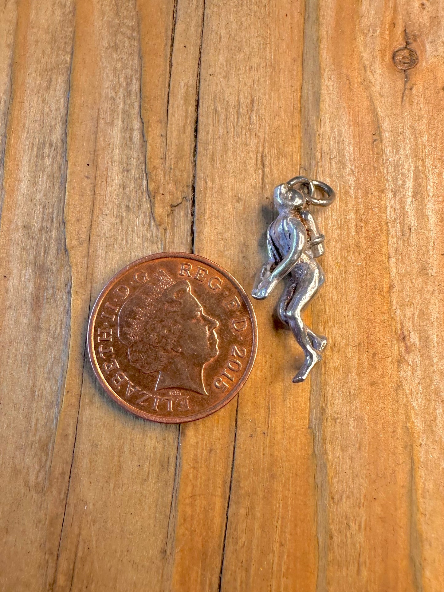 Scuba Diver 925 Sterling Silver Charm Pendant