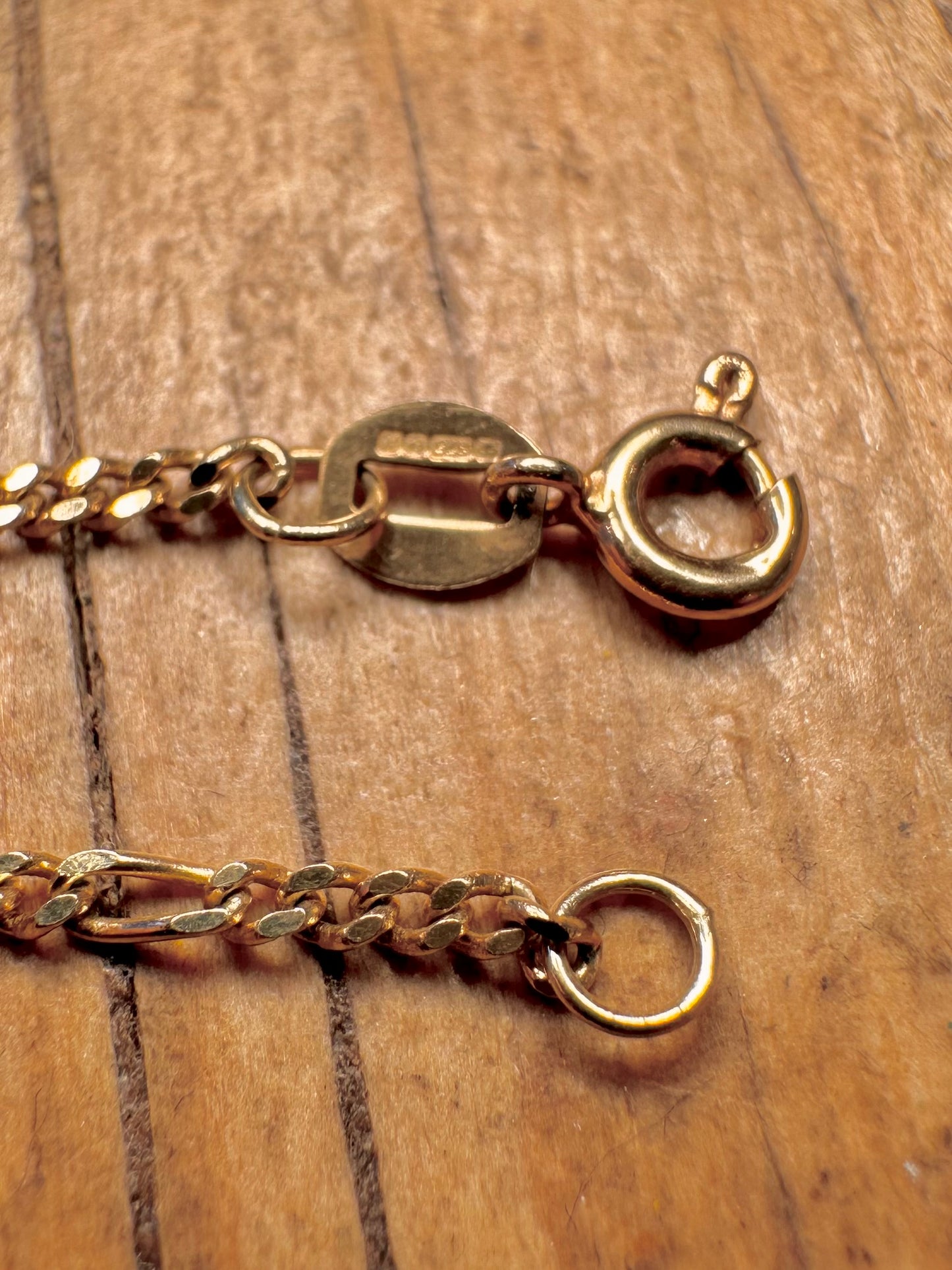 9 Karat Gold 1987 Figaro-Kette 45 cm Halskette