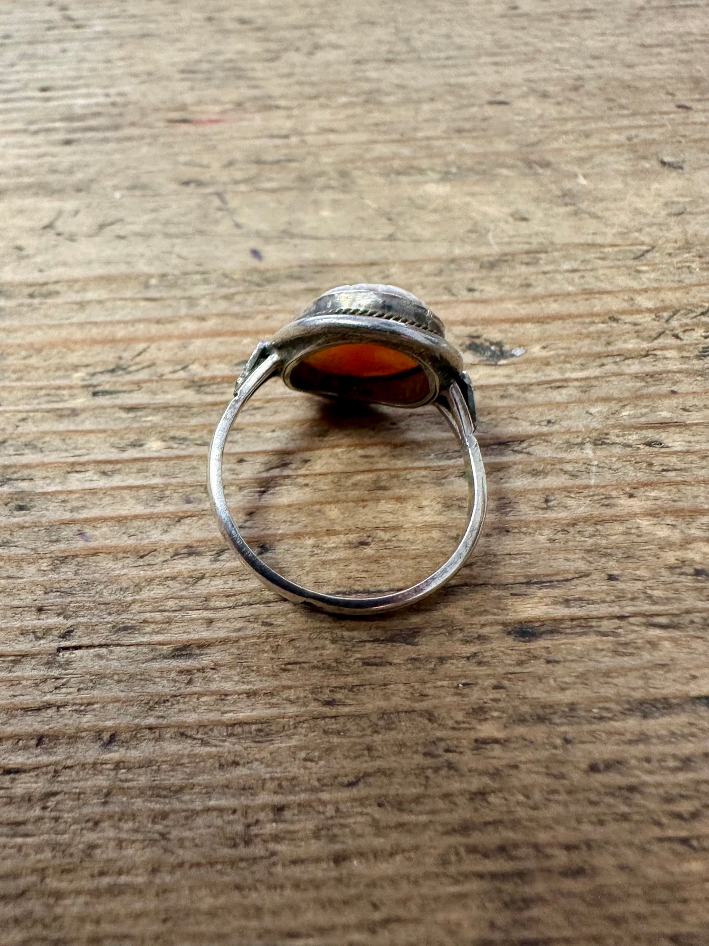 Vintage Cameo 800 Silver Size L Ring