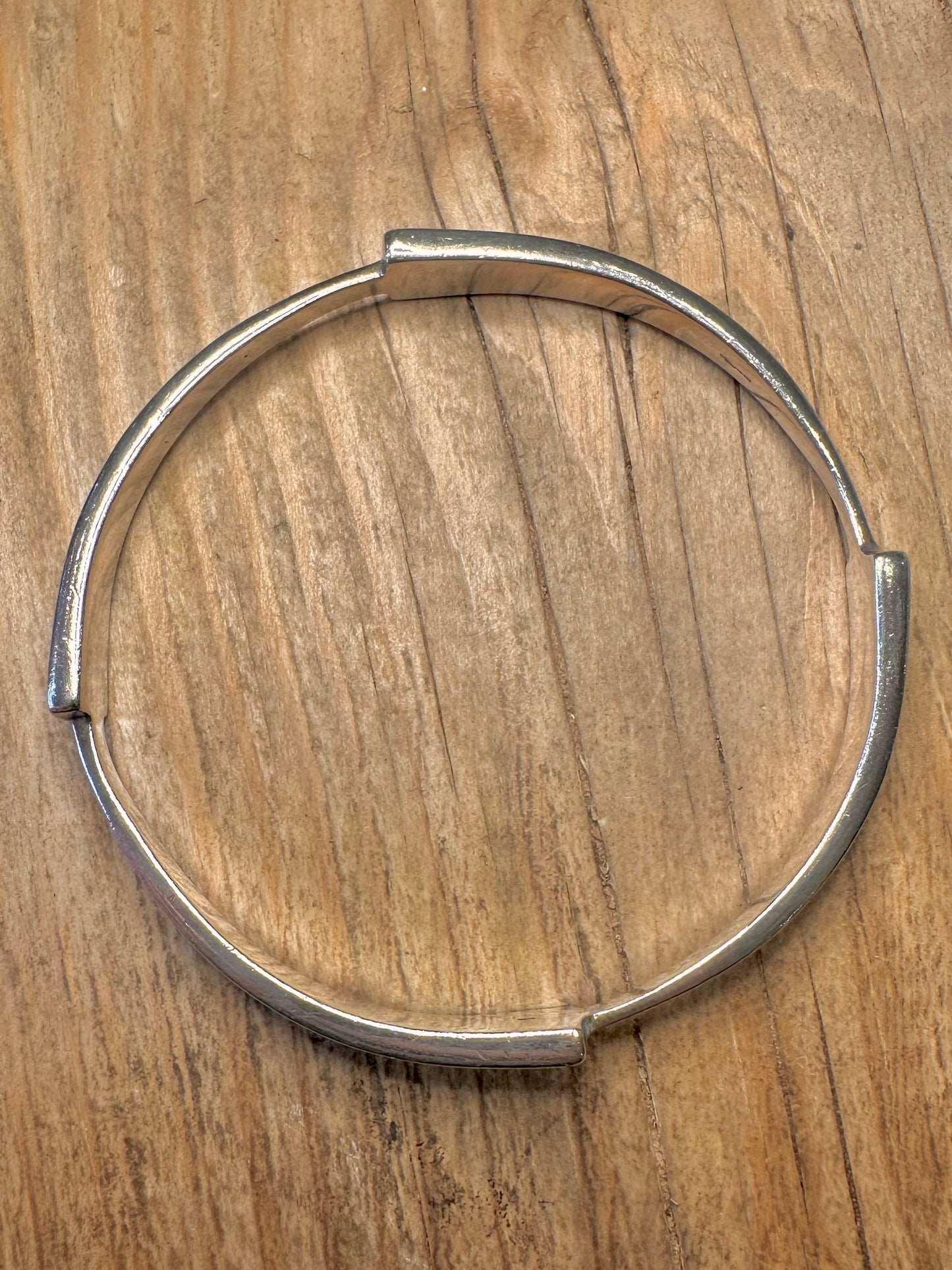 Abstract Heavy 925 Sterling Silver Bangle