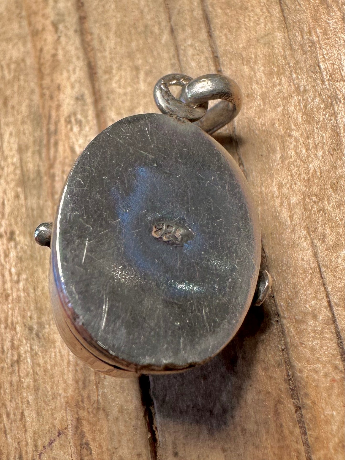Vintage Tigers Eye Locket 925 Sterling Silver Pendant