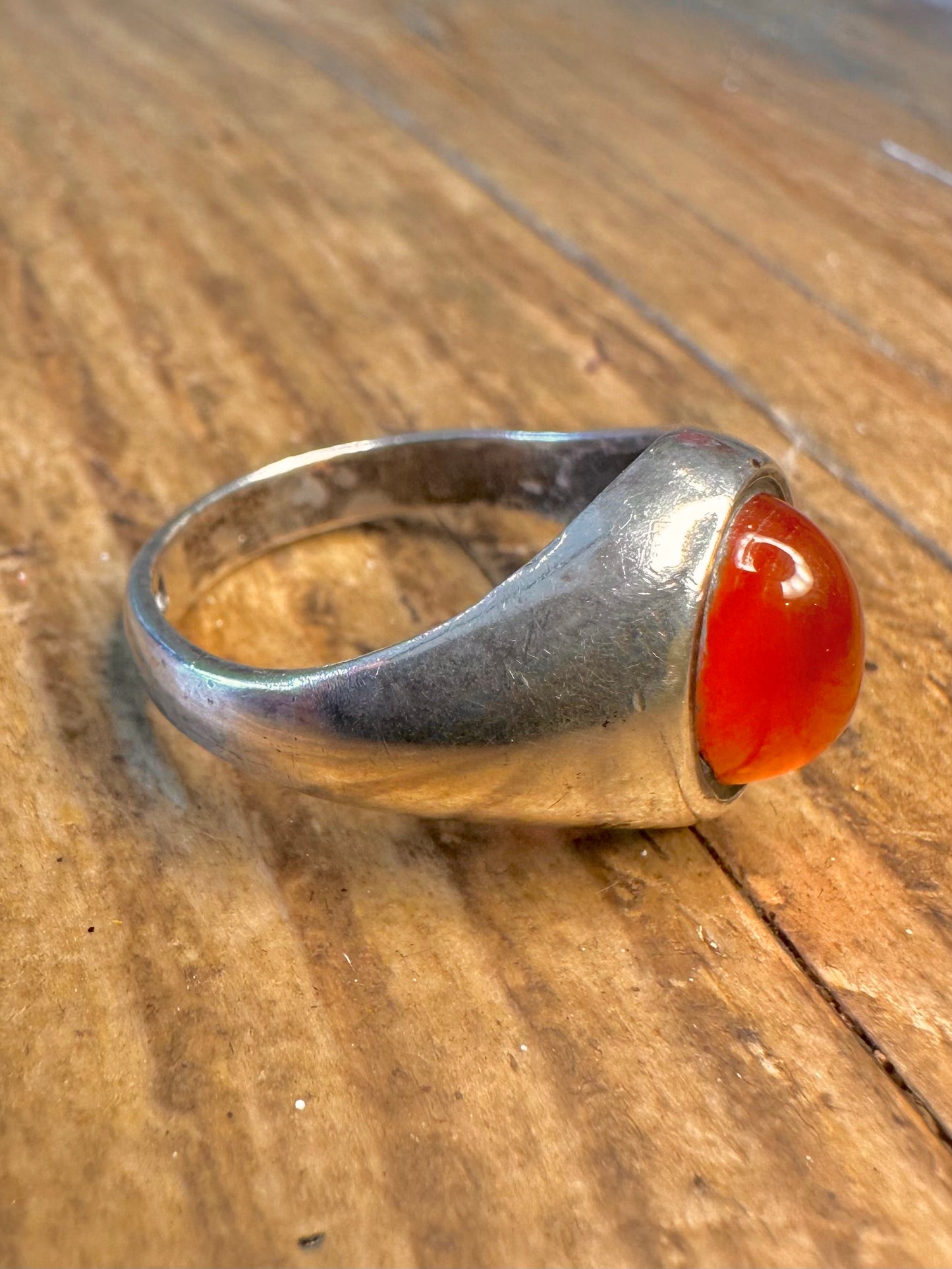 Karneol 1978 Siegelring 925er Sterlingsilber Größe P