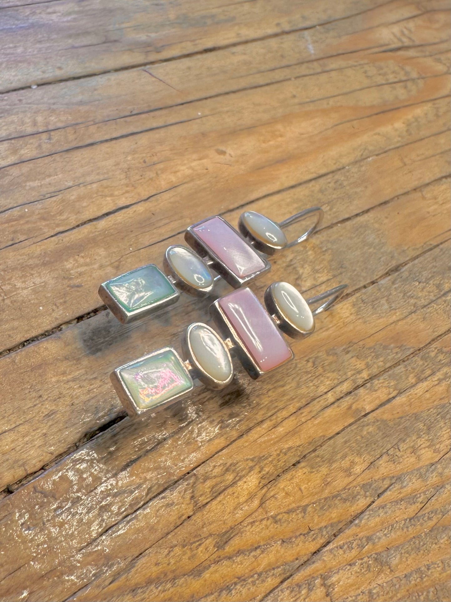 Mother of Pearl Assorted Shapes 925 Sterling Silver Earrings