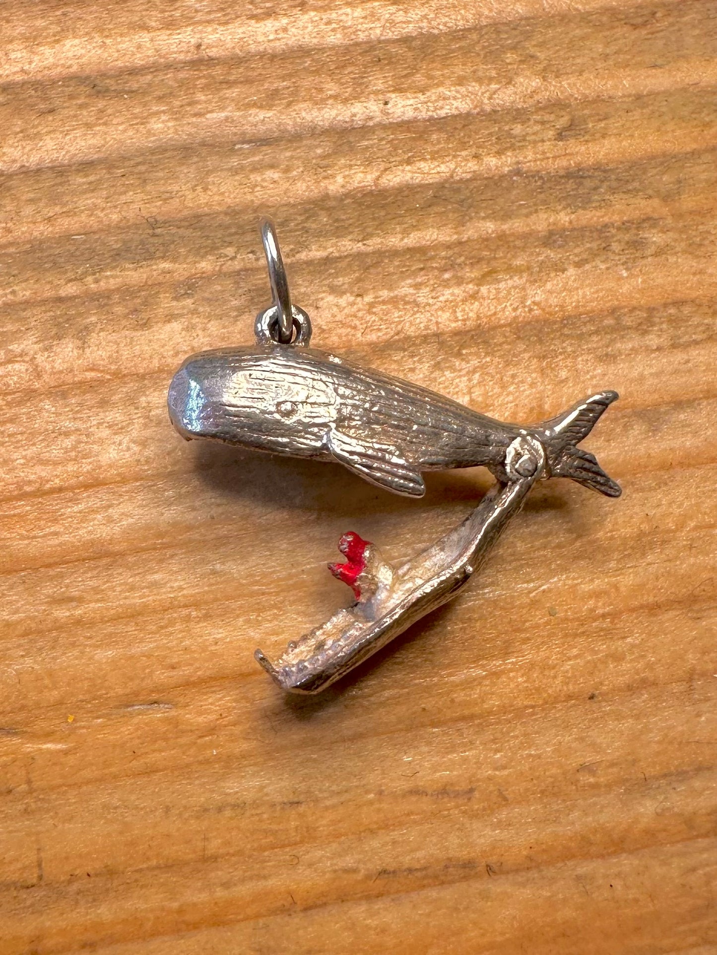 Articulated Whale Jonah 925 Sterling Silver Charm Pendant