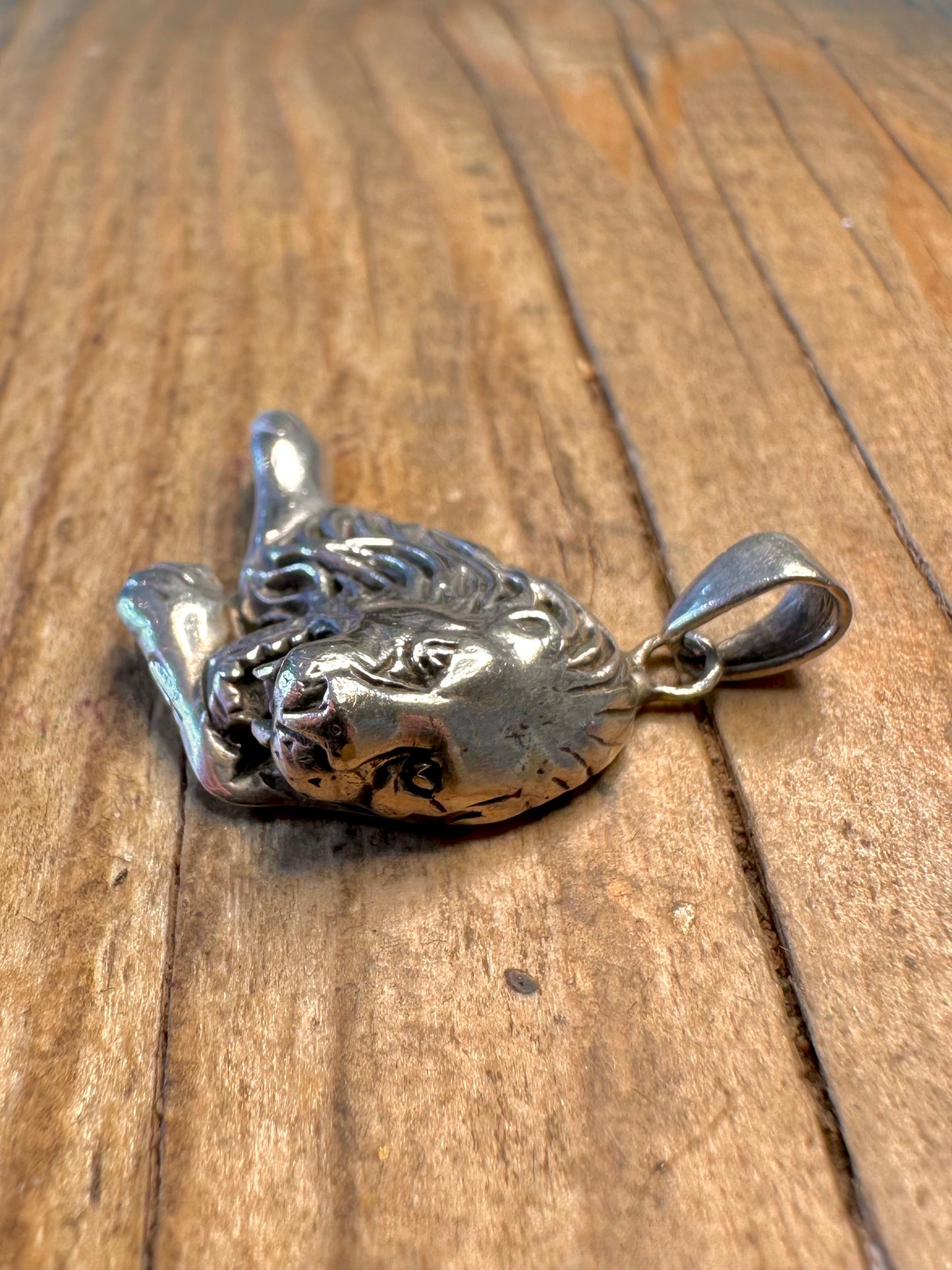 Lion Head 925 Sterling Silver Pendant