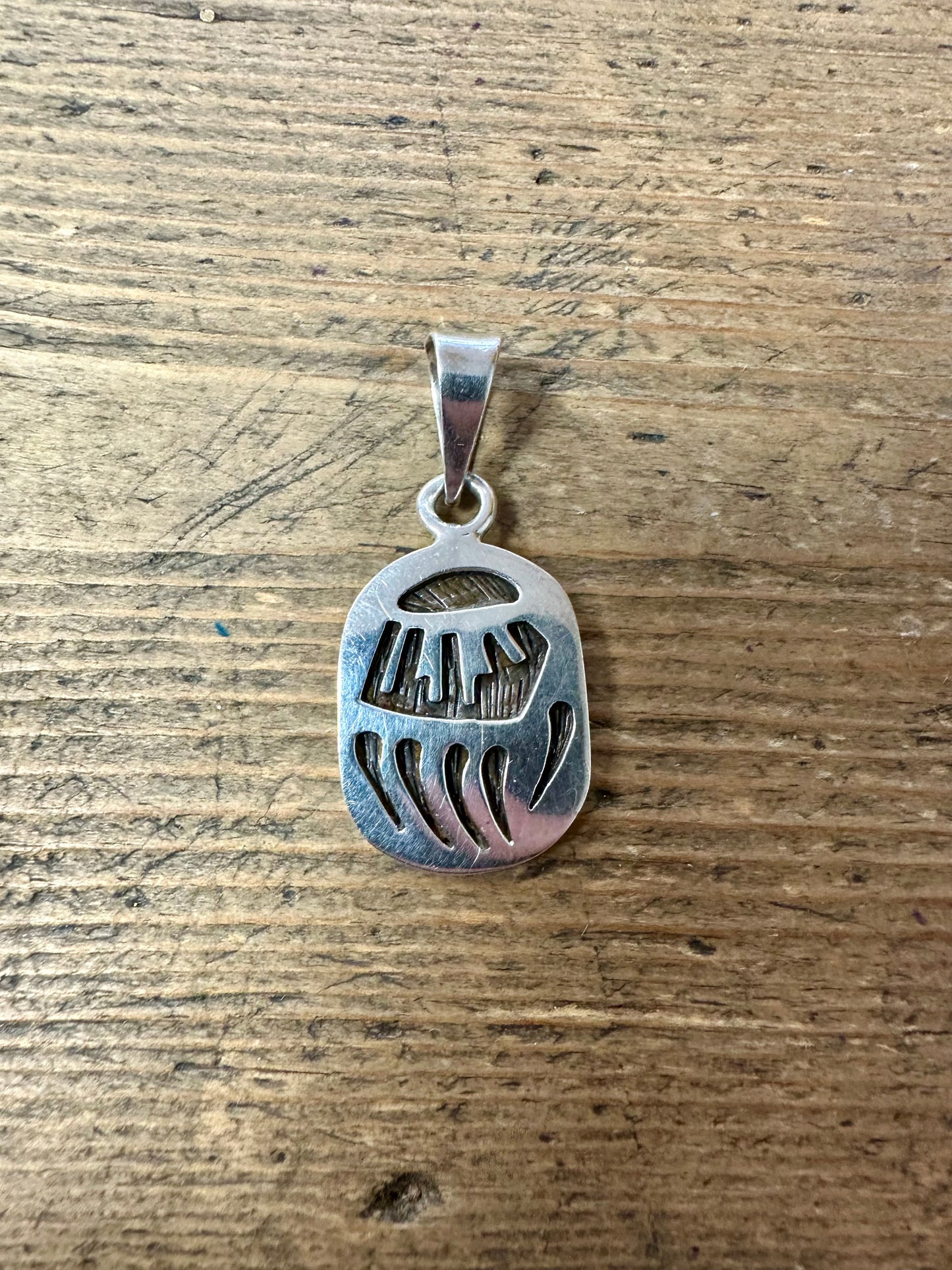 Vintage Bear Claw Mexico 925 Silver Pendant