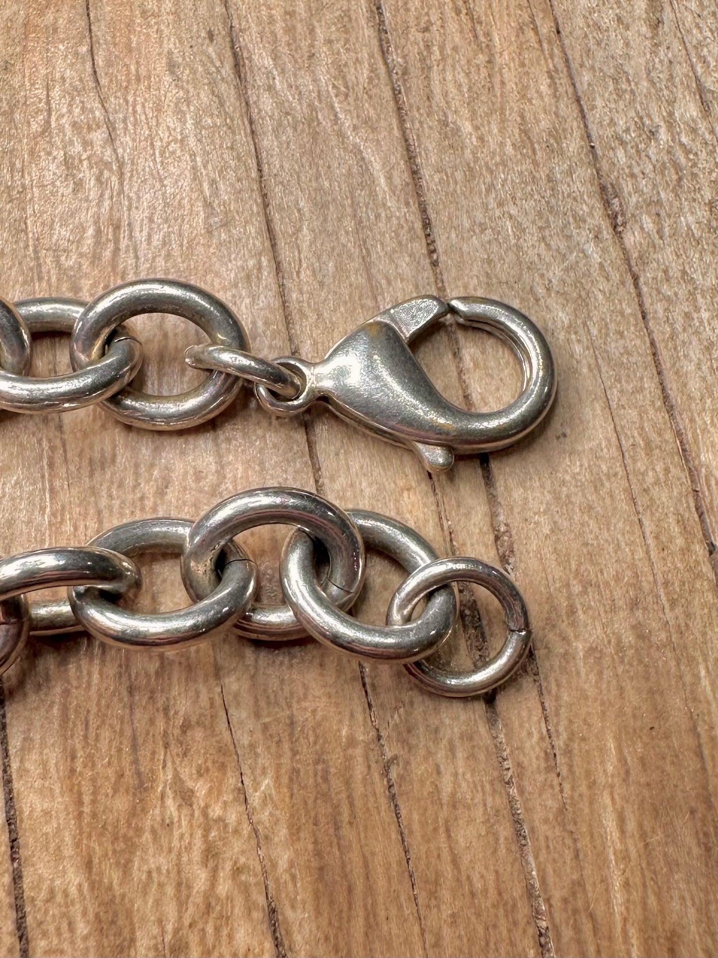 Vintage Chunky Oval Link 925 Sterling Silver 8 inch Bracelet