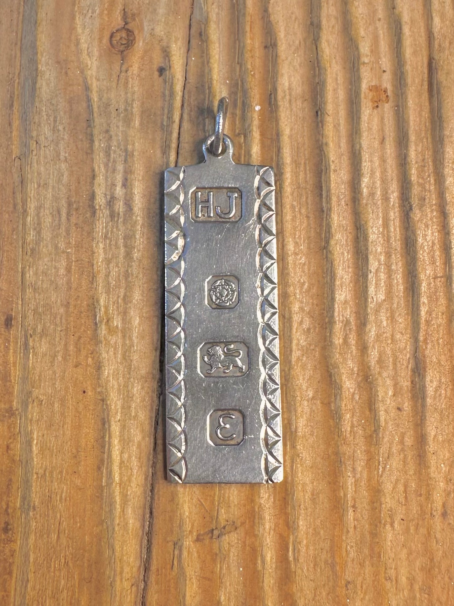 Ingot 1979 Textured Sheffield 925 925 Sterling Silver Pendant