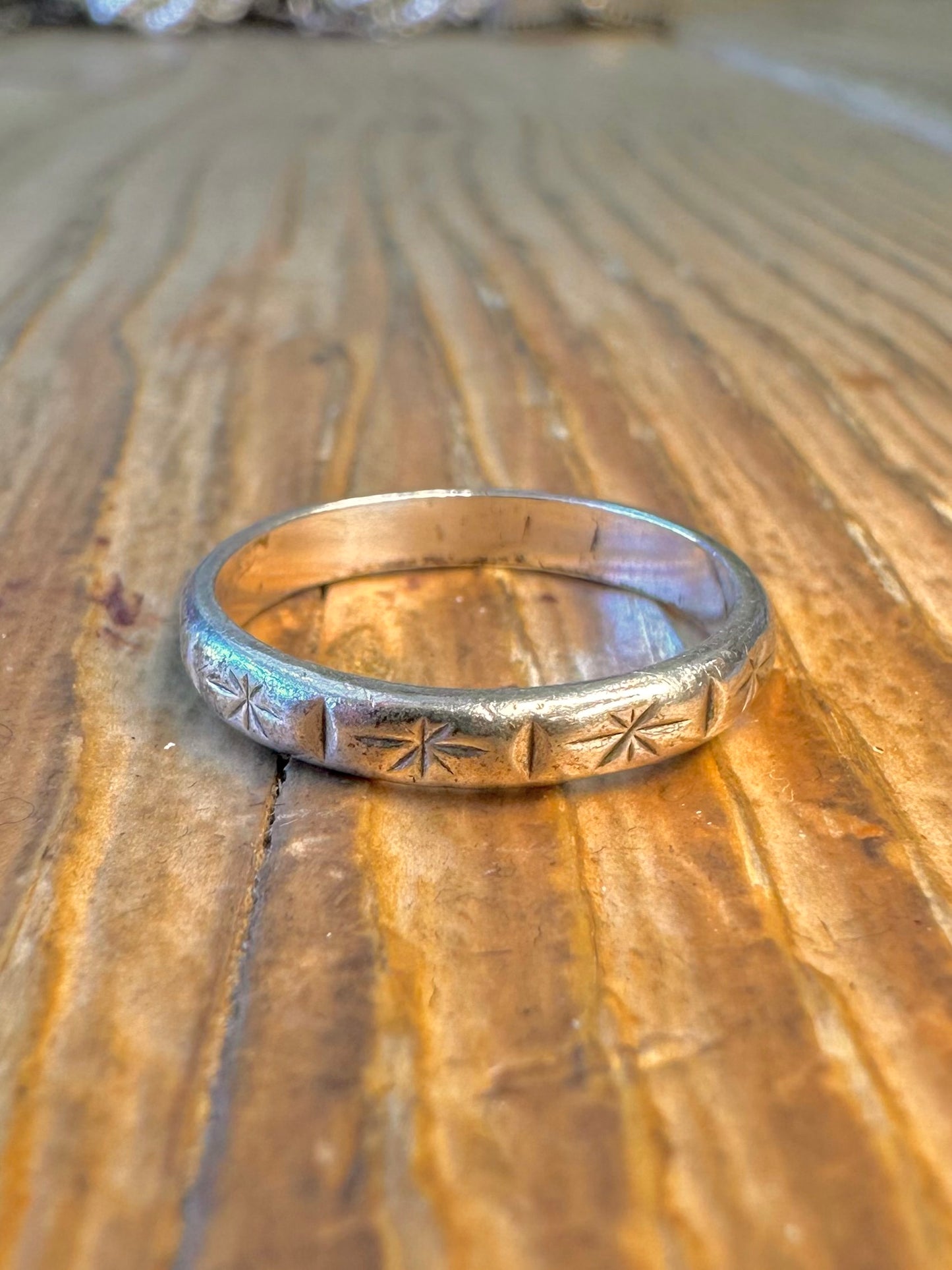 Star Band 925 Sterling Silver Size K Ring