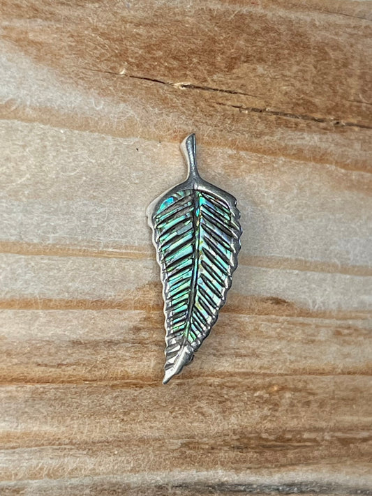 Abalone Fern 925 Sterling Silver Brooch