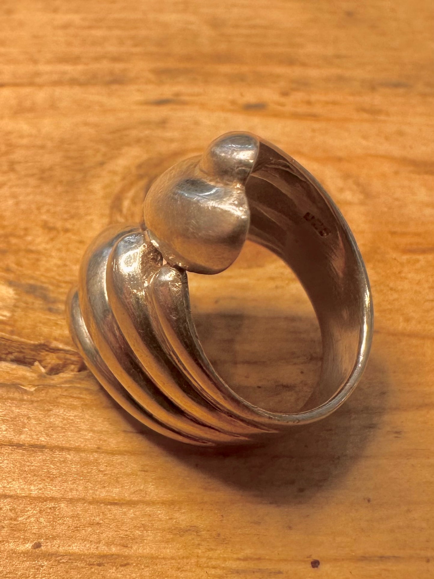Abstract Layer 925 Silver Size M1/2 Ring