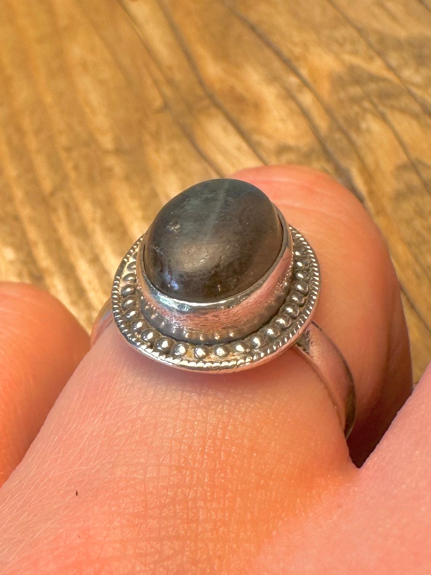 Labradorite Oval 925 Sterling Silver Size O1/2 Ring