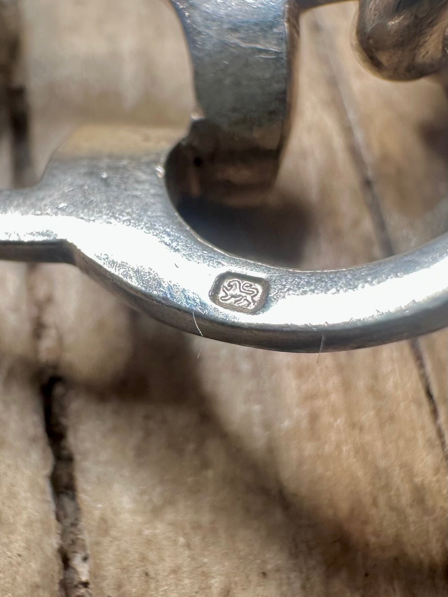 Abstract 1980 Oval Link 925 Sterling Silver 7 inch Bracelet