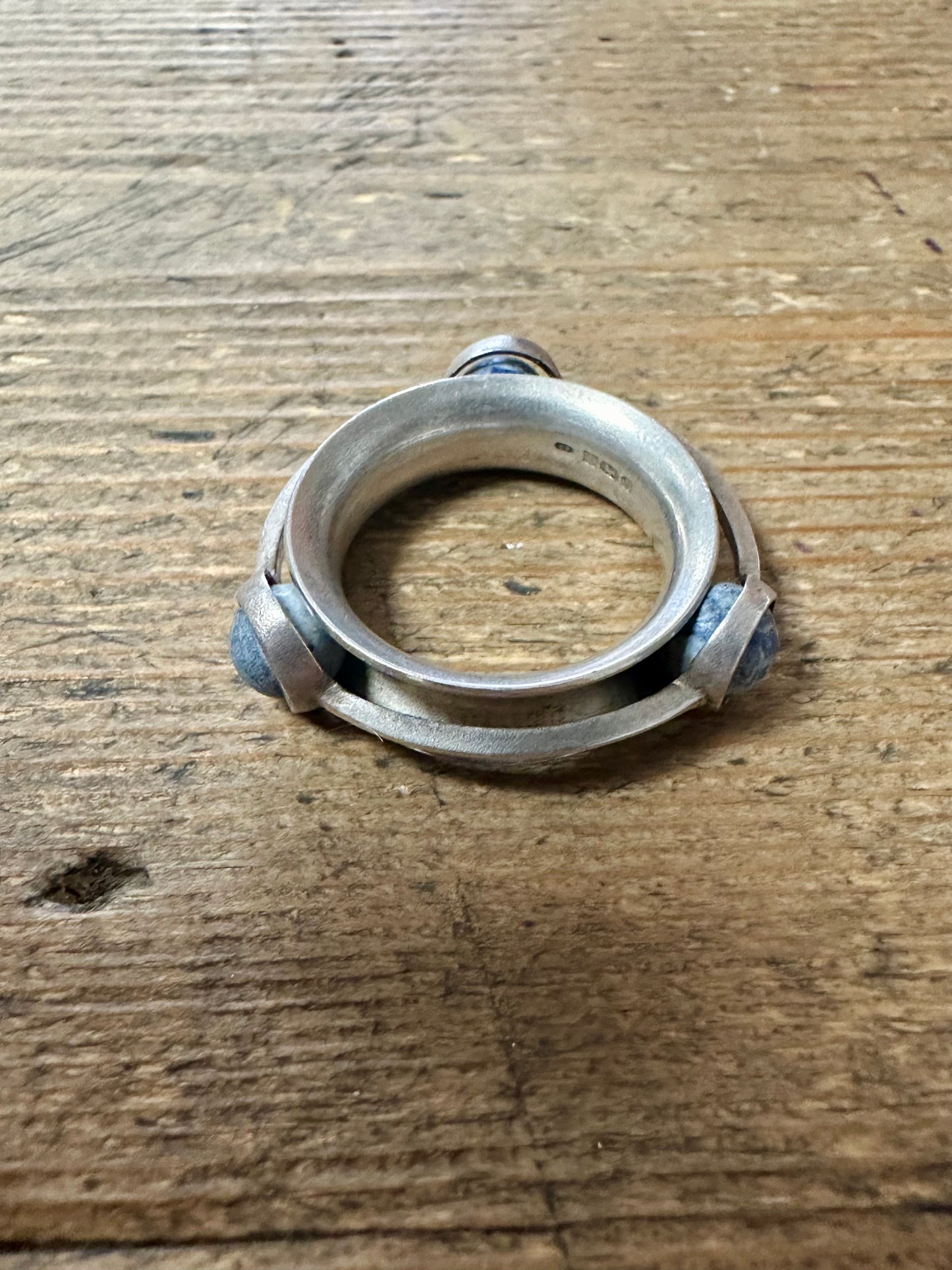 Vintage 1993 Ball Balls Spinner 925 Silver Size Q Ring