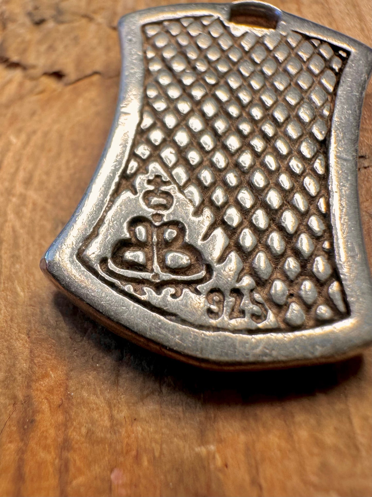 Ace of Spades Abstract 925 Sterling Silver Pendant