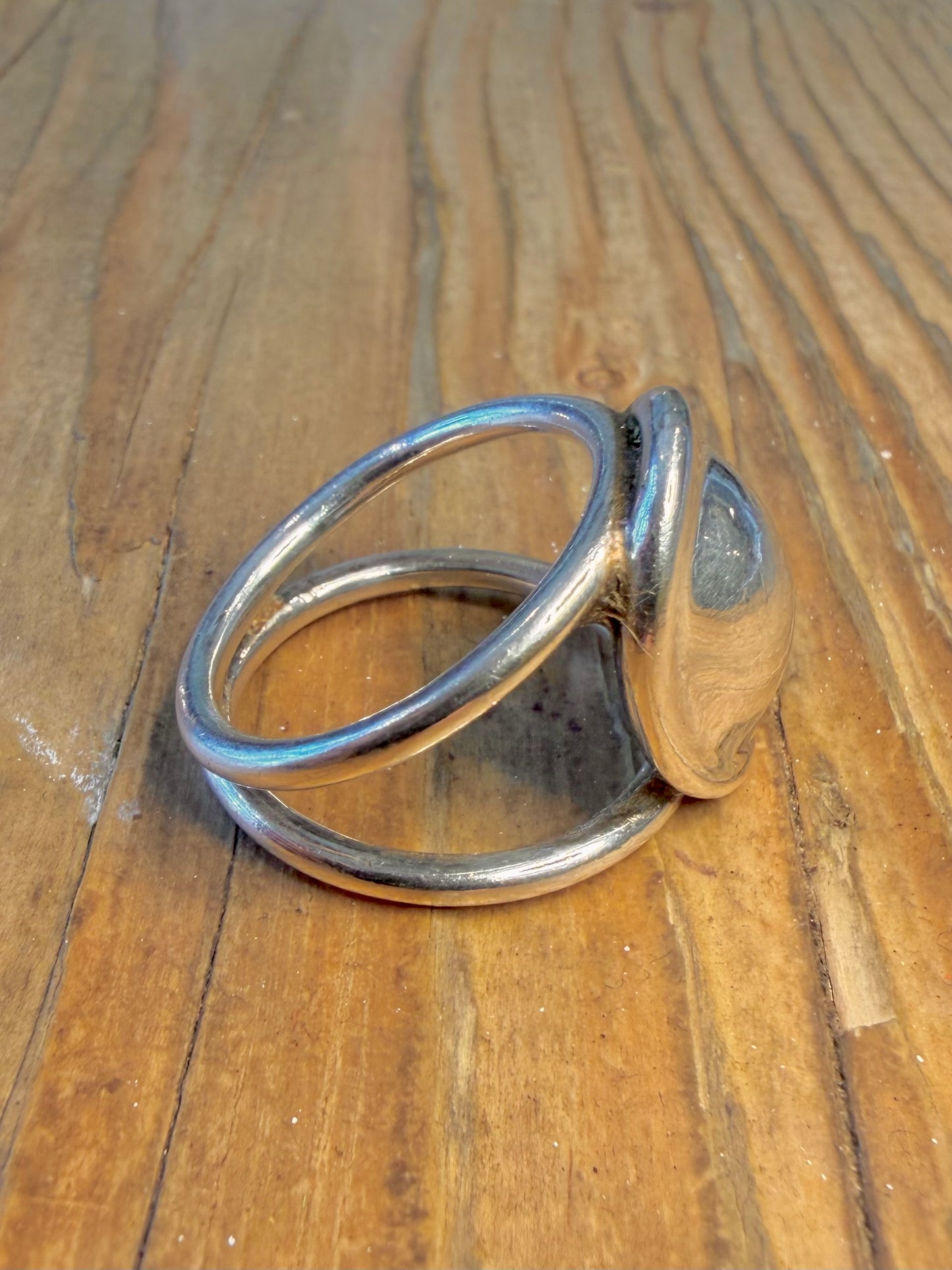Modernist 2008 Dome Split Band RLM Studio QVC 925 Sterling Silver Size T1/2 Ring