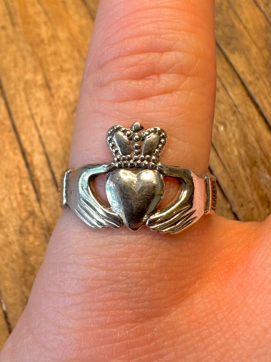 Claddagh 1979 Made in Ireland 925 Sterling Silber Größe P Ring