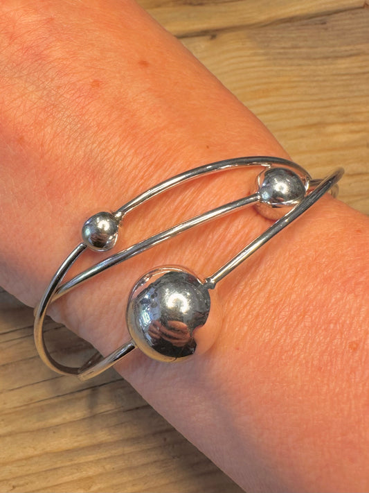 Modernist Three Bangle Ball Jasper Conran 925 Sterling Silver Silver Bangle