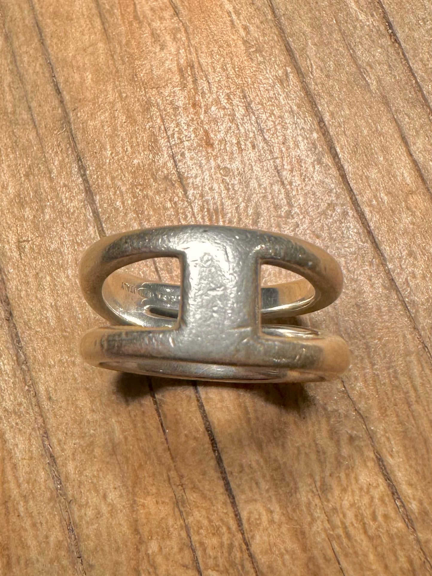 Vintage Tiffany & Co Zig Zag Band Italy 925 Sterling Silver Size O Ring