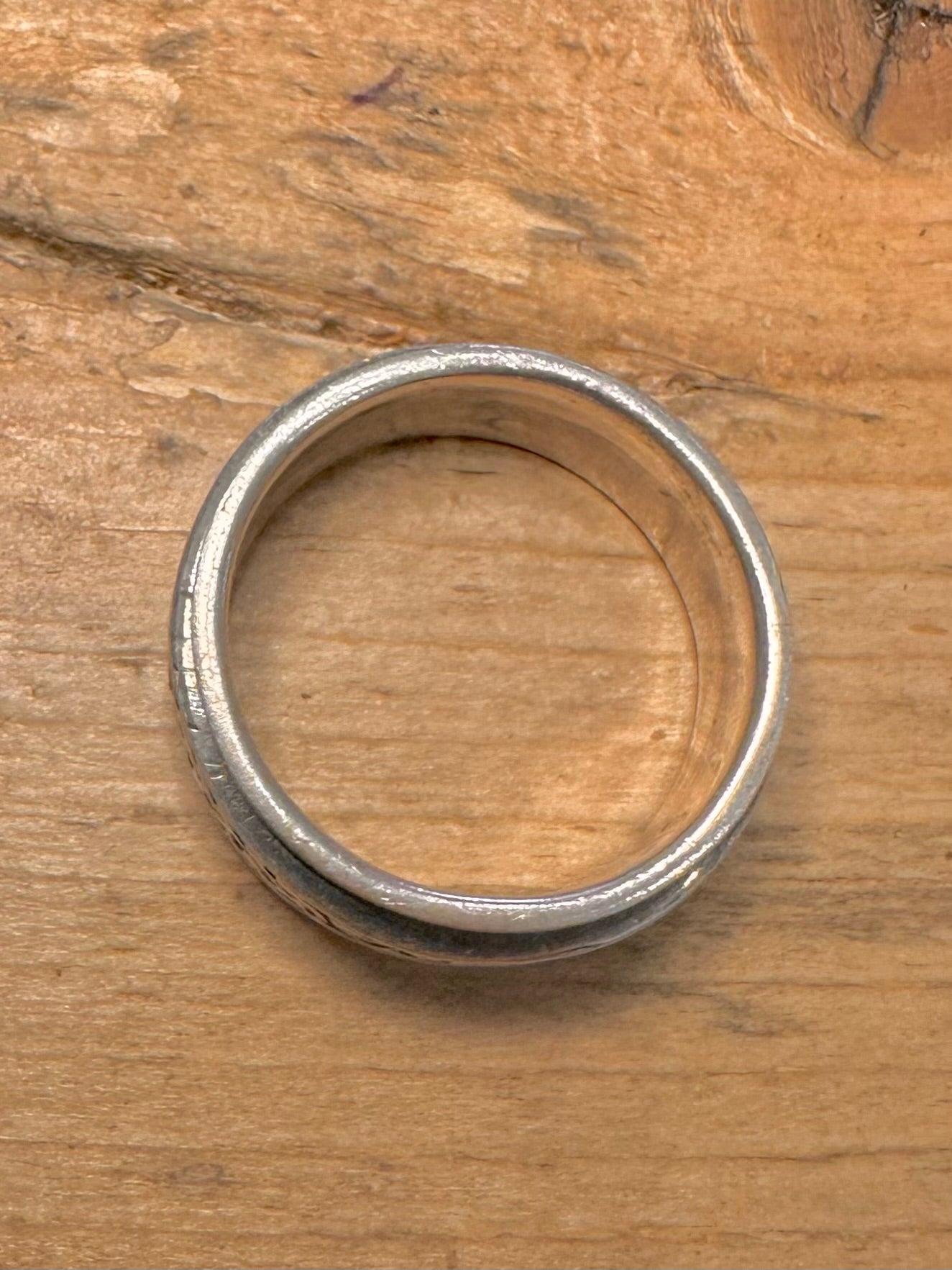 Vintage Celtic Spinner 925 Silver Size V1/2 Ring