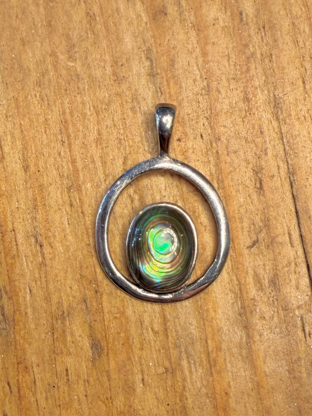Abalone Circle 925 Sterling Silver Pendant