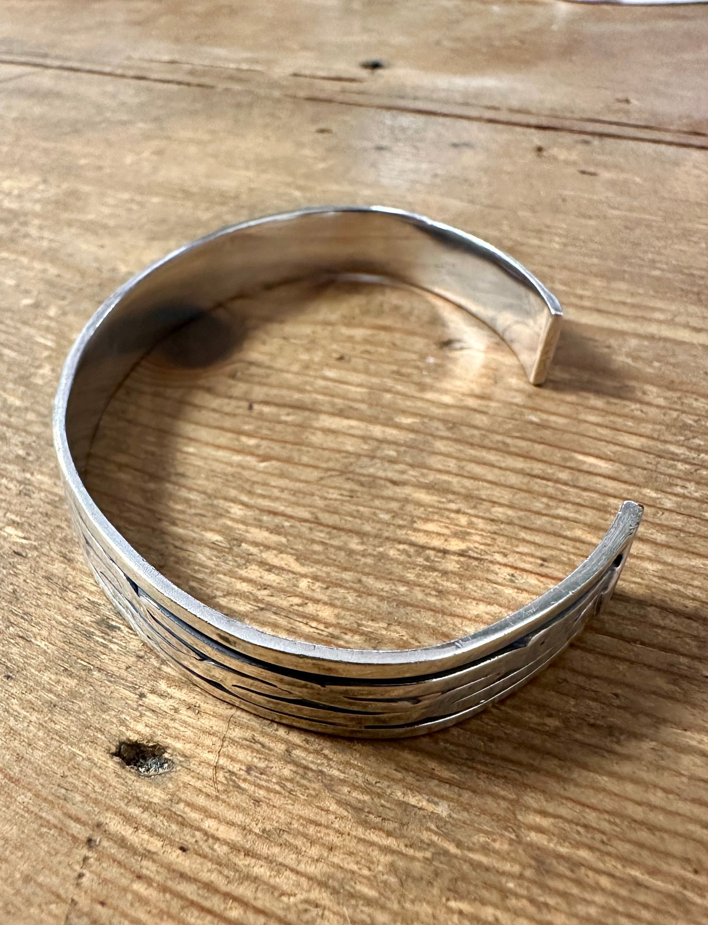 Vintage Tribal Cuff 925 Silver Bangle