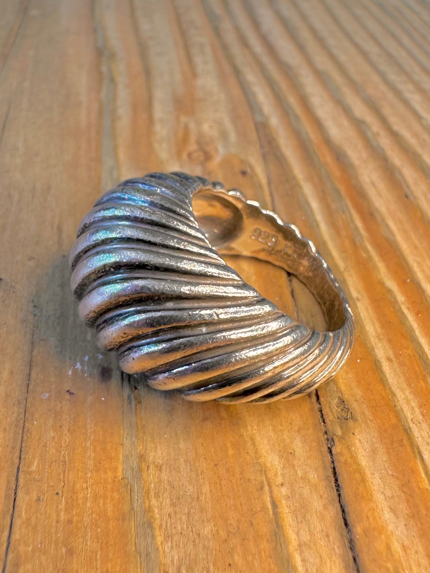 Modernist Croissant Style Kit Heath 925 Sterling Silver Size O Ring