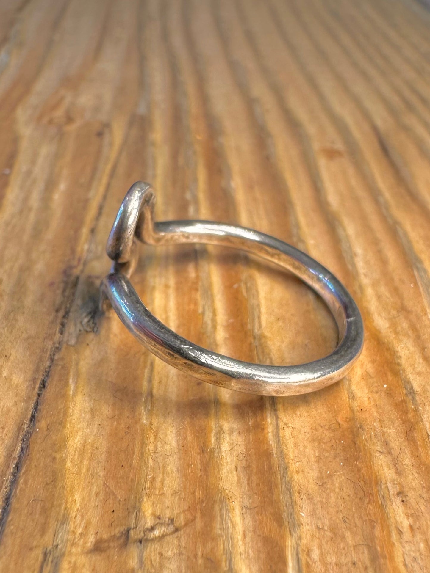 Minimalist Swirl 1962 Scottish 925 Sterling Silver Size N Ring