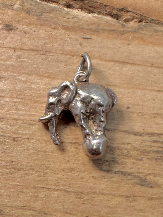 Vintage Performing Elephant 925 Silver Charm Pendant