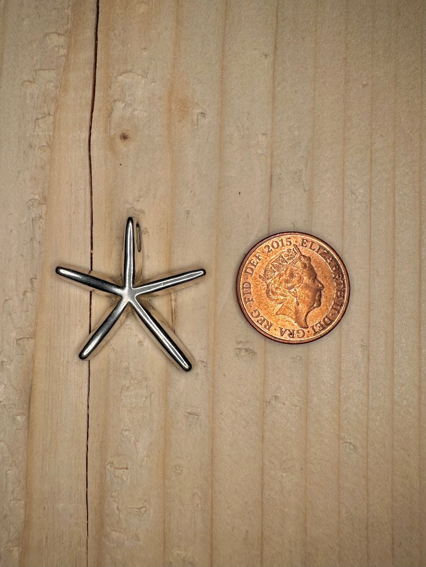 Abstract Starfish 925 Sterling Silver Pendant