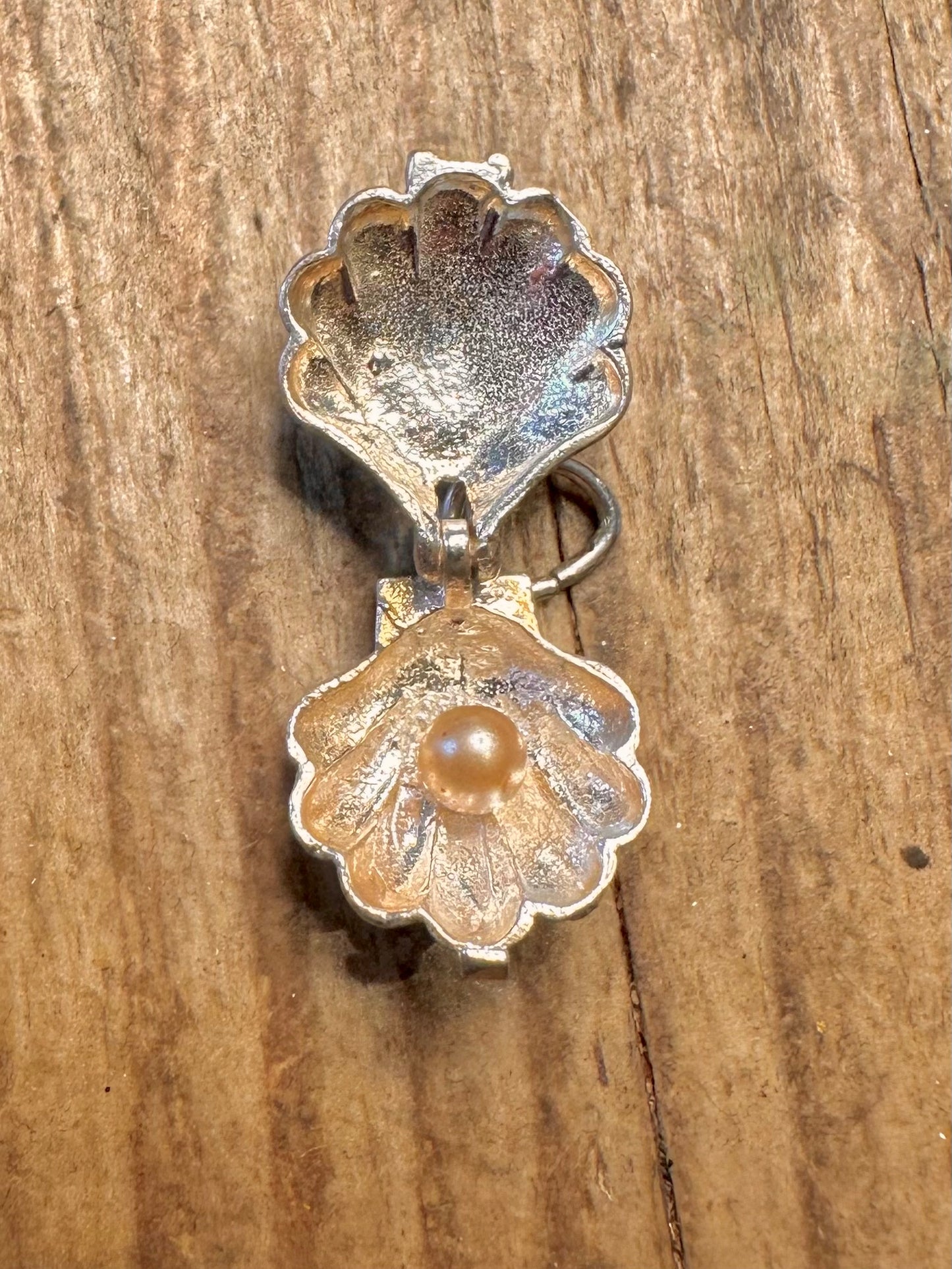 Oyster Clam Hinged with Pearl Maker CHIM 925 Sterling Silver Charm Pendant
