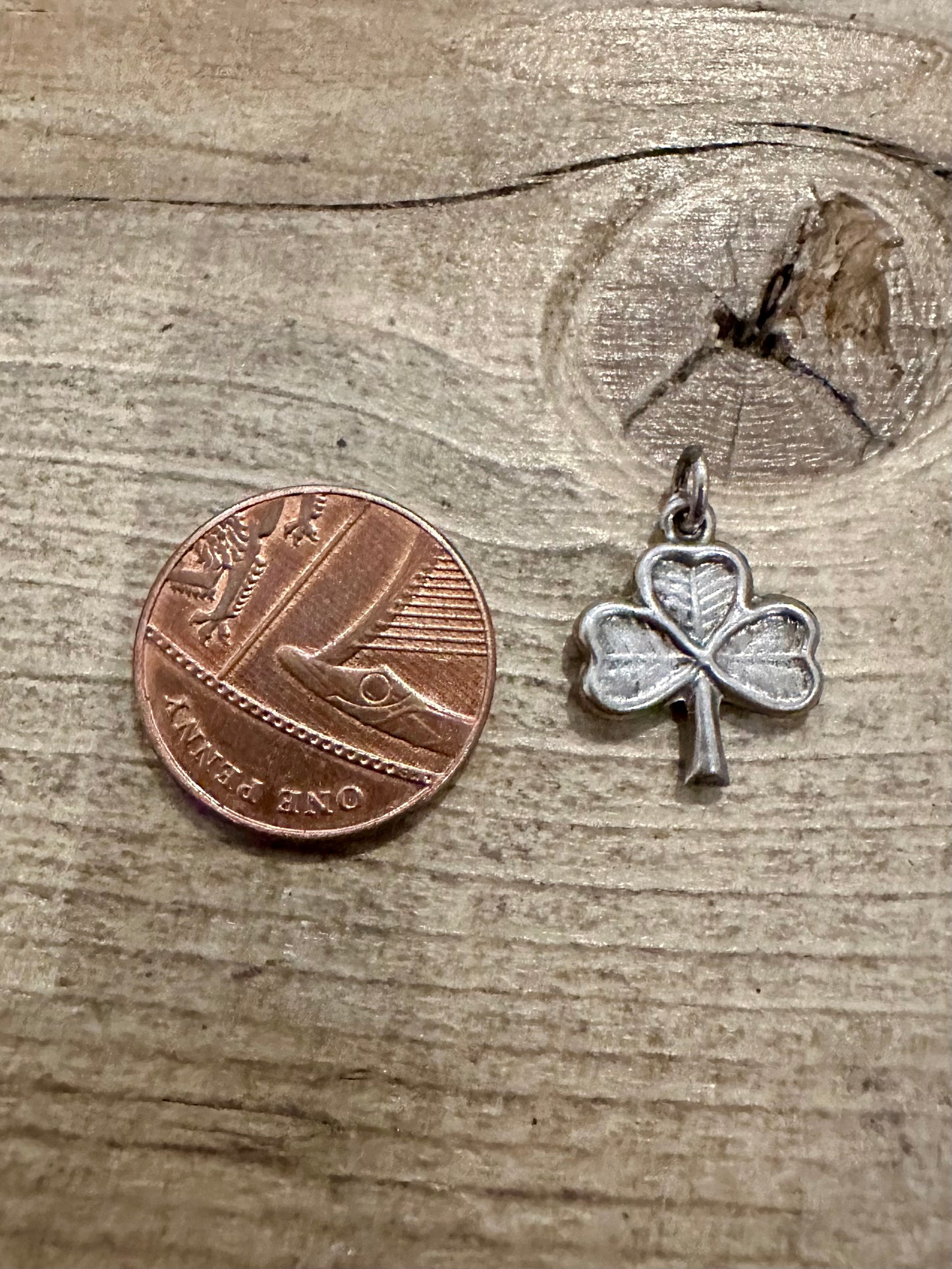 Vintage Three Leaf Clover Silver Pendant