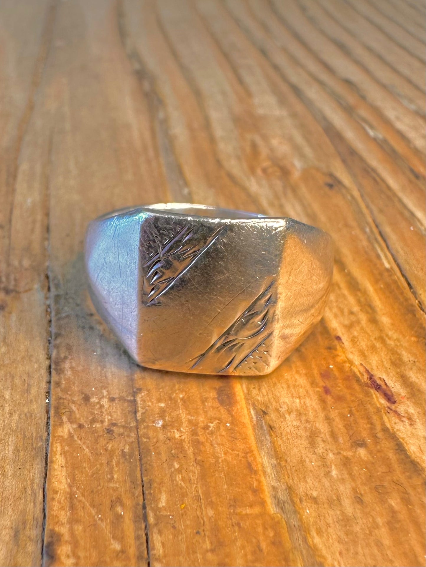 Engraved 1977 Signet Dublin 925 Sterling Silver Size R1/2 Ring