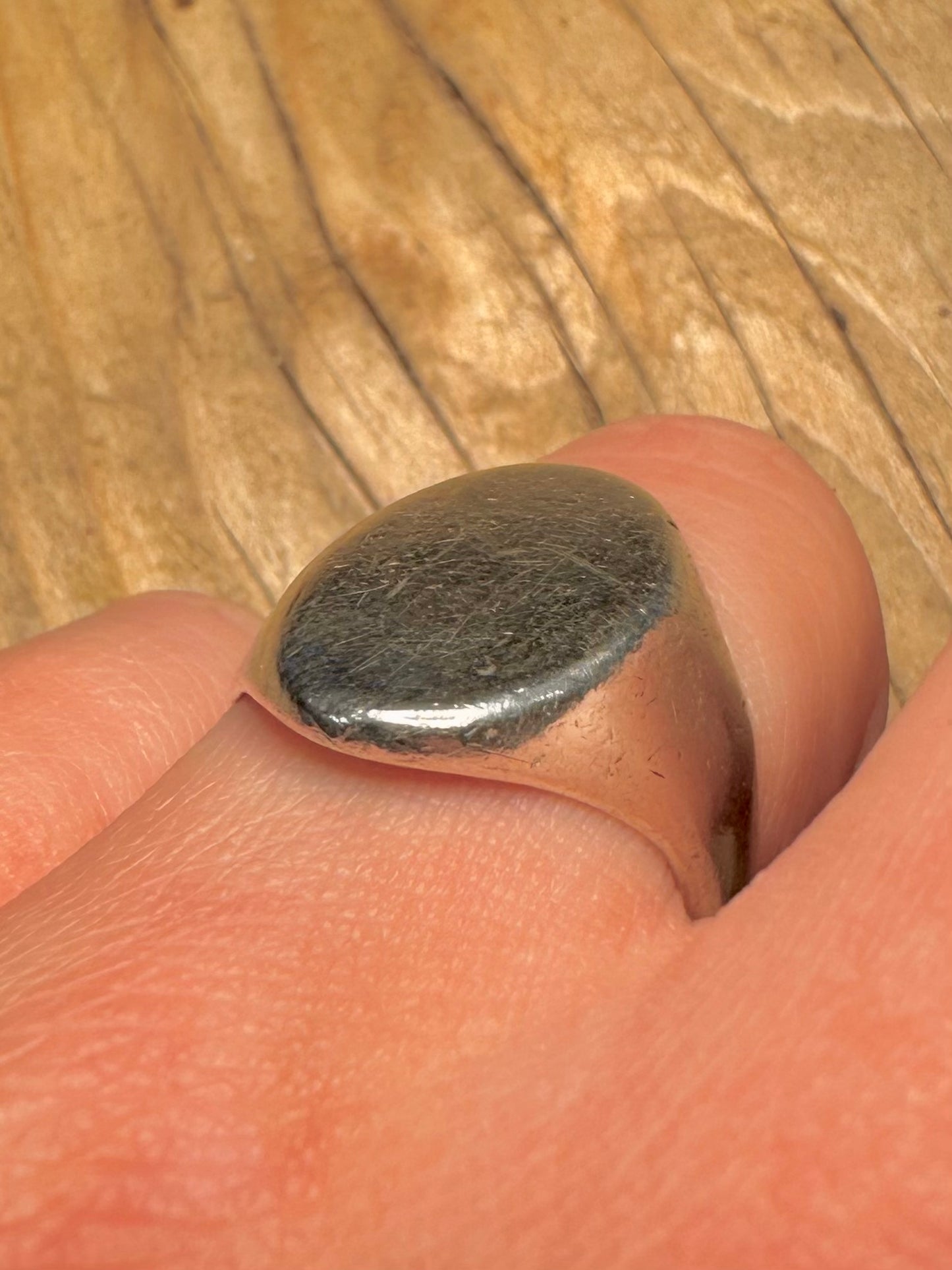 Vintage Signet 925 Sterling Silver Size Q Ring