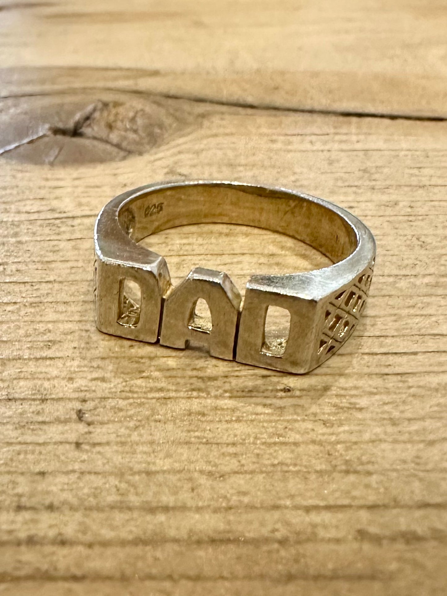 Vintage DAD Gold on 925 Silver Size S Ring