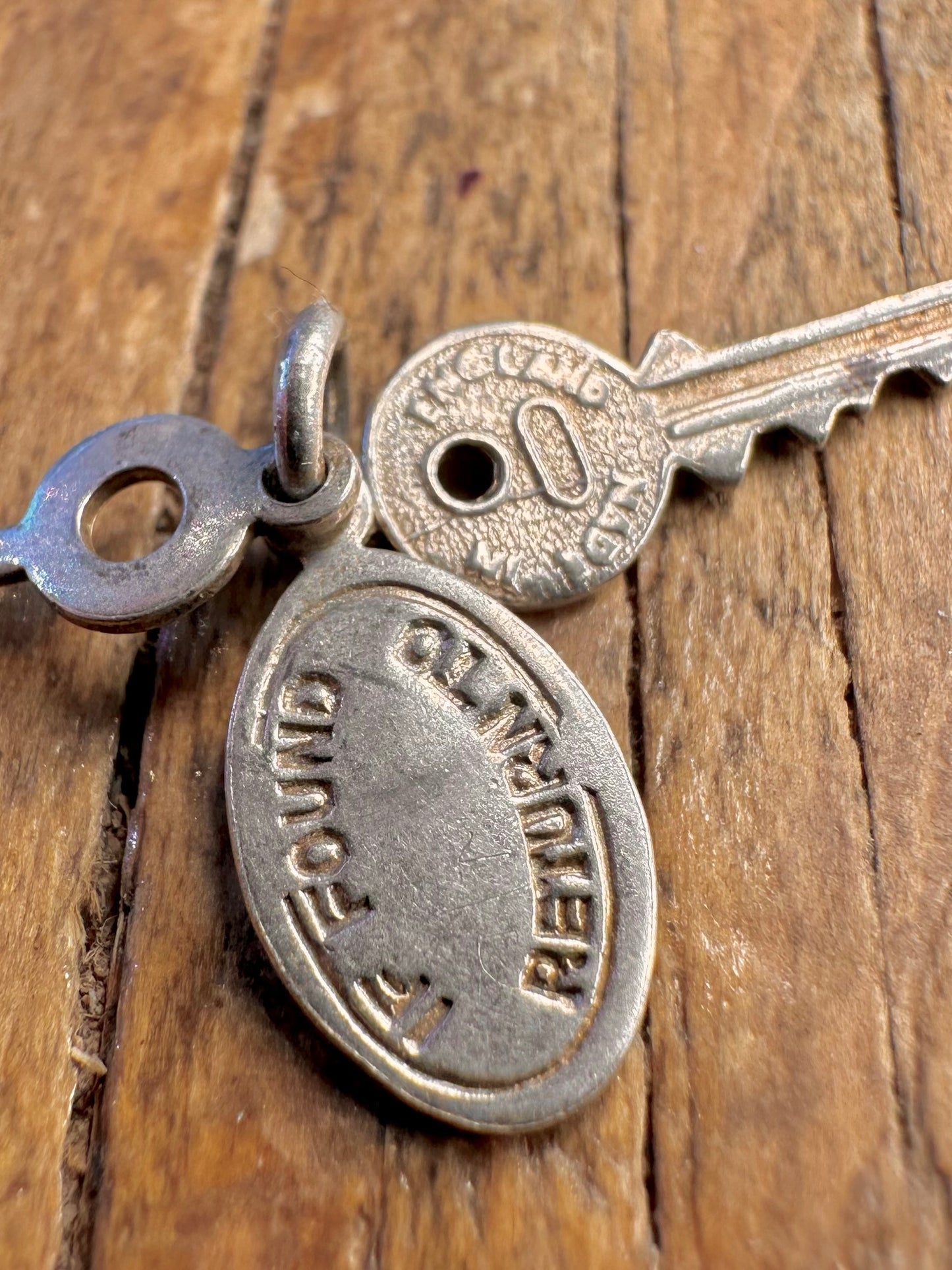 Set of Keys If Found Return To 925 Sterling Silver Charm Pendant