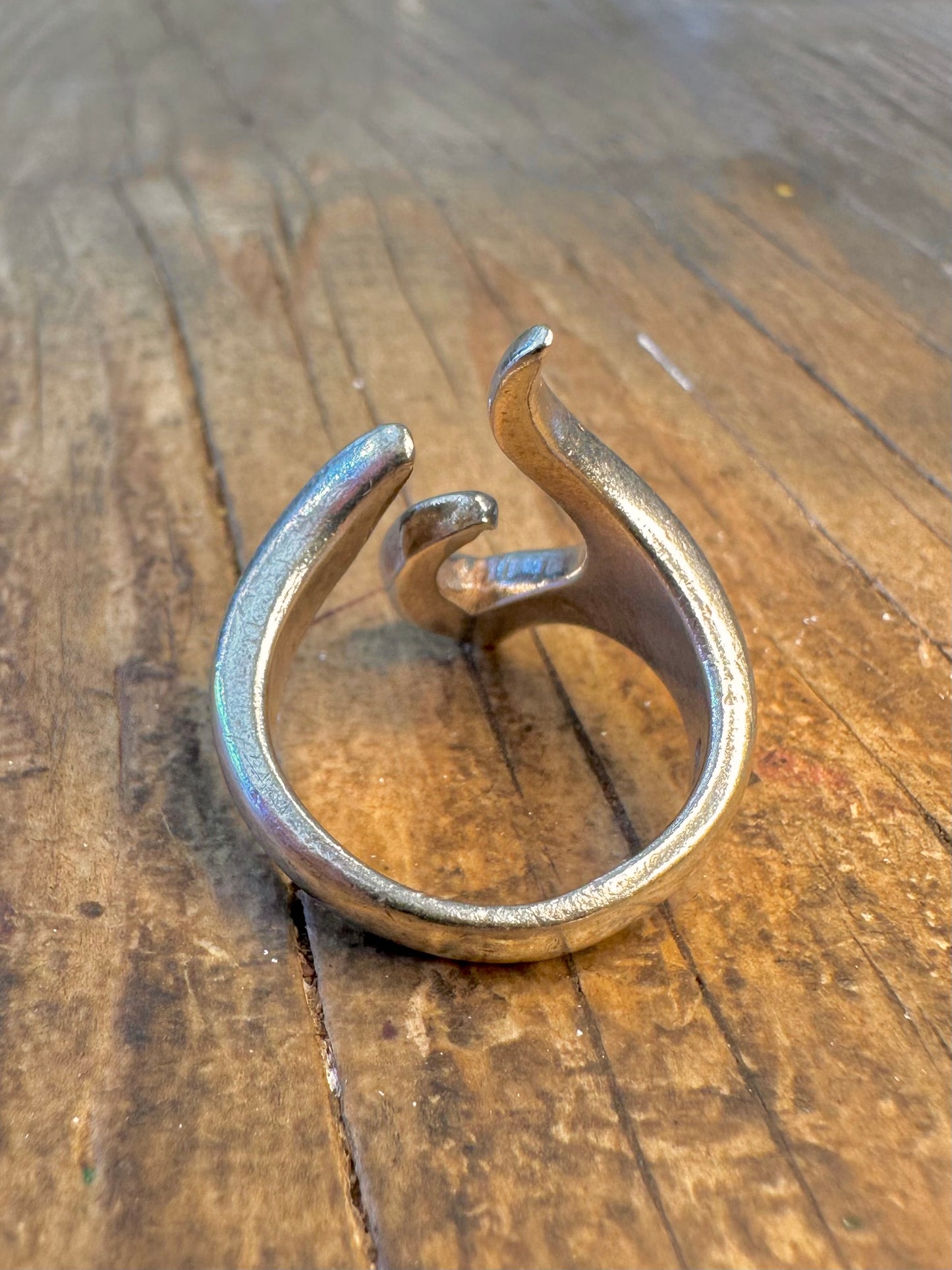 Abstract Swirl 925 Sterling Silver Size P1/2 Ring