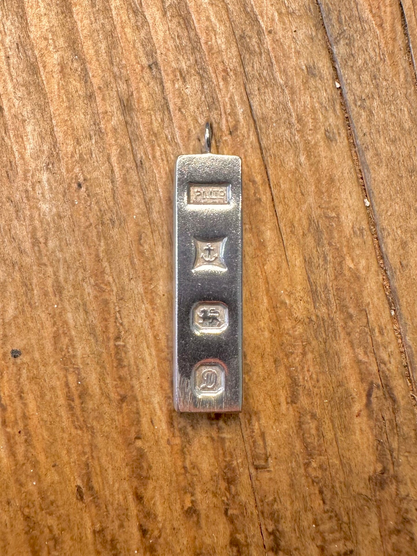 Ingot 1978 Birmingham 925 Sterling Silver Pendant