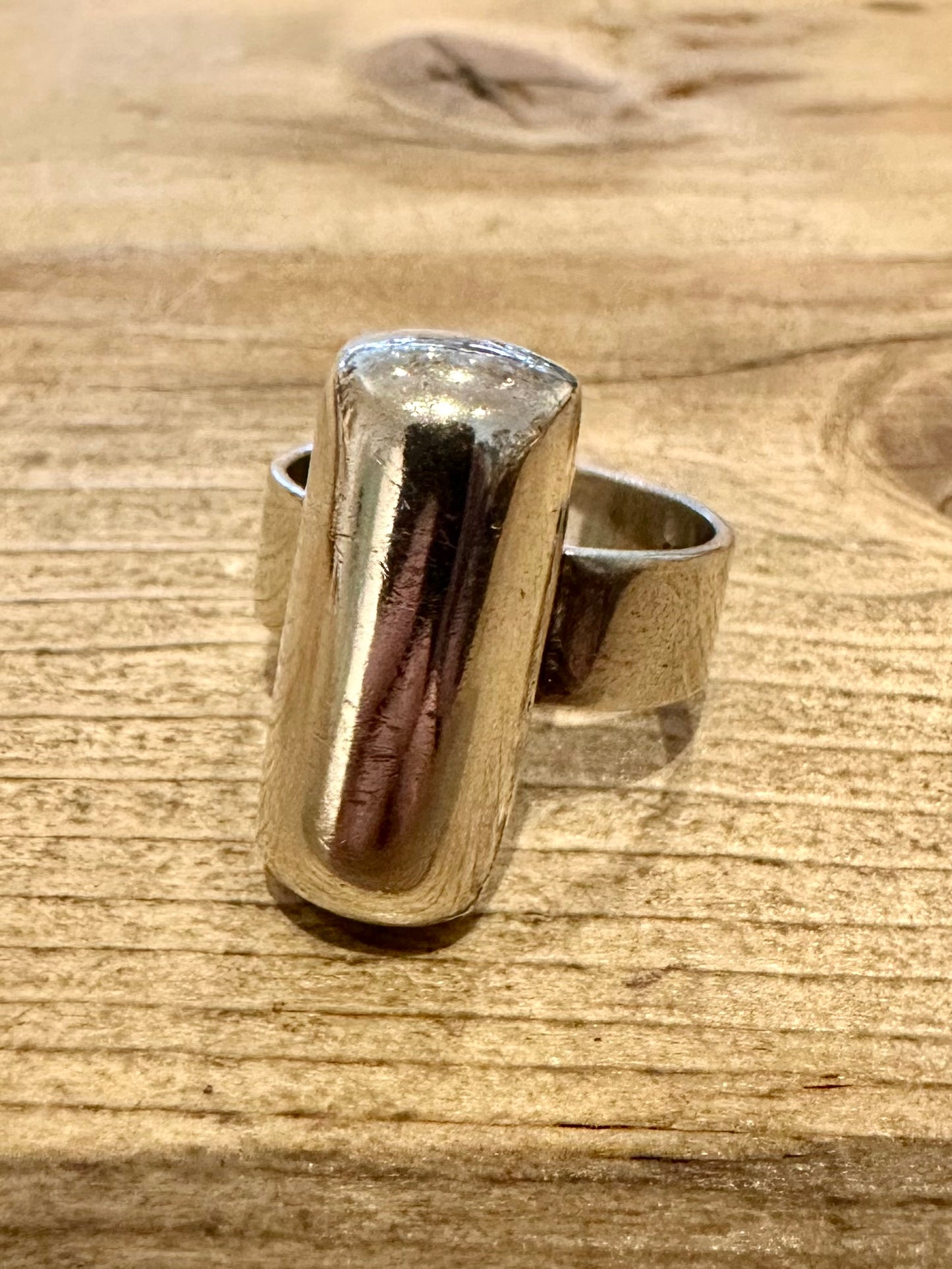 Modernist Bar 925 Silver Size R Ring