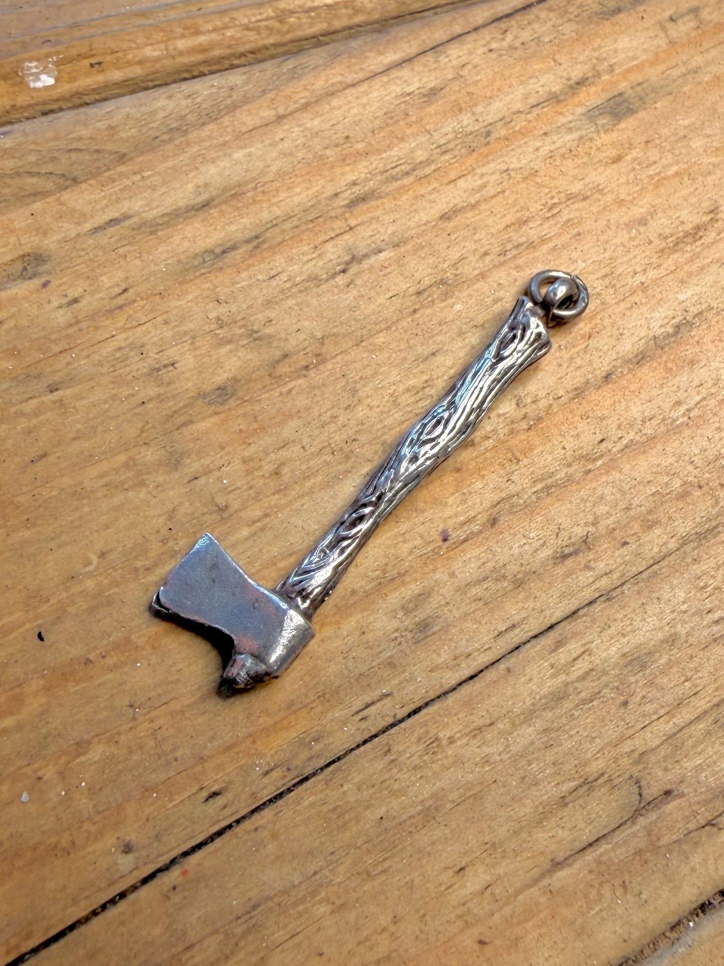 Detailed Axe 925 Sterling Silver Pendant