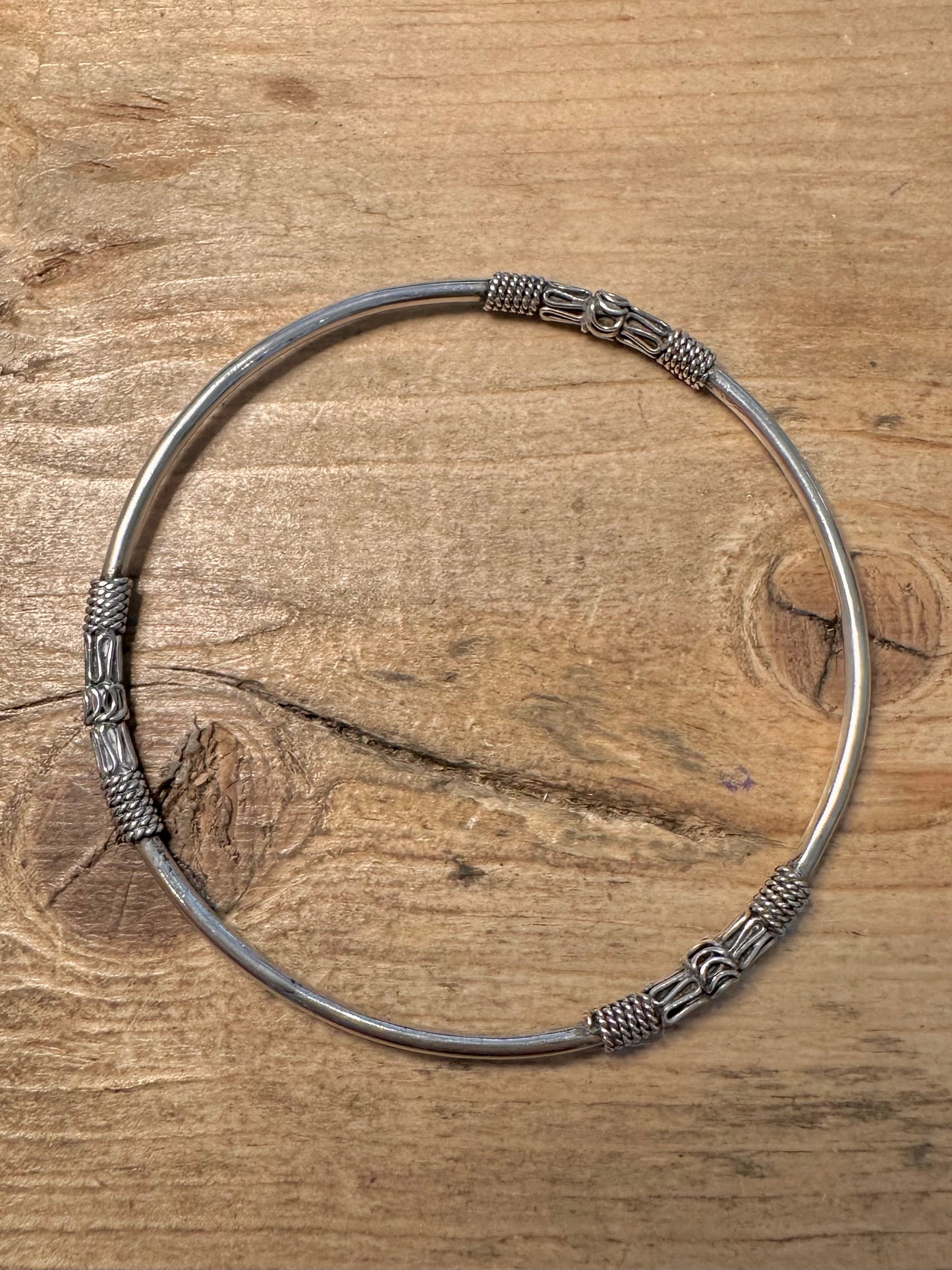 Vintage Tribal 925 Silver Bangle